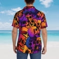 thumbnail image 6 of Easygdp Skull Men's Hawaiian Shirts Print Lapel Short Sleeve for Beach, vacation, party, casual occasions - 3X-Large, 6 of 9