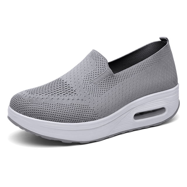 Zapatos Para Correr Mocasines informales para mujer, zapatillas informales transpirables para deportes al aire libre (38 gris) Likrtyny Para Estrenar