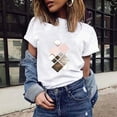 thumbnail image 2 of Fesfesfes White Shirts for Women's Fashion Geometric Graphic Print T-Shirts Female Round Neck Loose T-shirt 10(XL), 2 of 9