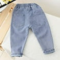 thumbnail image 3 of Kiijoy Infant Girls Pull On Jeans Strawberry Print Stretch Soft Denim Pants, Sizes 18-24M, 3 of 3