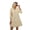 Apricot, variant on Women's 3/4 Sleeve Gingham V-Neck Button Down Tiered Ruffle Shirt Dress with Pockets, XS-2XL