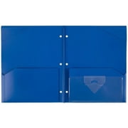 Five Star 2-Pocket Stay-Put Plastic Folder, Cobalt Blue (37447)