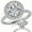 White, variant on Auory Stunning 2.66 Carat Round Cut Moissanite - Pave Set - Double Halo Engagement Ring in 18K White Gold over Silver for Women