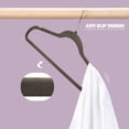 thumbnail image 4 of ACSTEP Velvet Hangers 30 Pack, Silver Hooks Non Slip Felt Hangers Slim Flocked Hangers, Taupe, 4 of 5