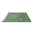 thumbnail image 2 of Ahgly Company Machine Washable Indoor Rectangle Abstract Turquoise Blue Modern Area Rugs, 8' x 12', 2 of 4