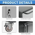 thumbnail image 7 of IKIMI 6-Piece Garage Storage Cabinet Set, Heavy Duty Metal Garage Cabinets System Workshop Set with 2* Tall Tool Cabinets+ 2 * Wall Mounted Cabinet+ 2 * Tool Cabinet with Wheels, Gray, 7 of 7