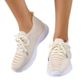 thumbnail image 3 of Sopiago Cute Sneakers Womens Star Vital Outline Running Sneakers Shoes Beige,37, 3 of 6