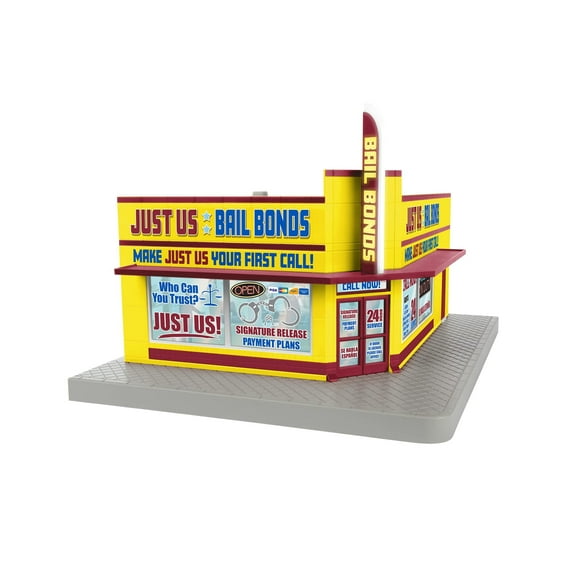 Lionel Just Us Bail Bonds Plug-Expand-Play Building O Gauge Model Train Accessory