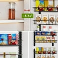 thumbnail image 5 of Over the Door Pantry Organizer Rack with 9 Adjustable Baskets, Dual-use Spice Rack Organizer, Black, 5 of 5