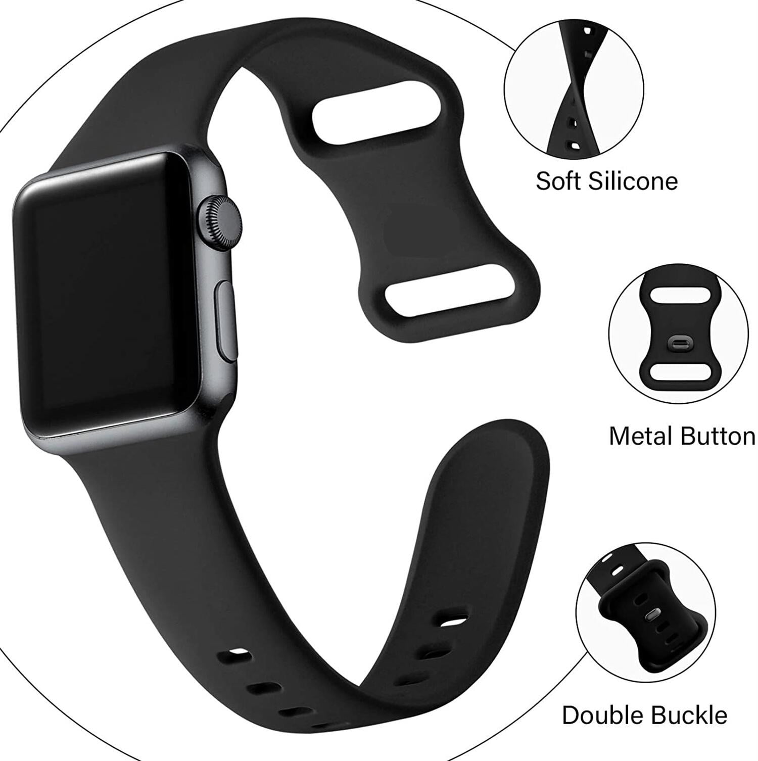 YuiYuKa Silicone Strap Sport Band Compatible with Apple Watch Ultra Bands  49mm 40mm 44mm 41mm 45mm 42mm 38mm Women Men , Sport Wristwatch Replacement  iWatch Series 9 8 7 6 5 4 3 2 1 SE Ultra 