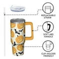 thumbnail image 3 of 30oz Halloween Tumbler with Handle, Pumpkin Moon | Print | Halloween Gifts for Women & Men | with Lids and Straws | Stainless Steel Insulated | Travel Mug, 3 of 5