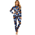 thumbnail image 2 of Halloween Pajamas, Halloween Matching Family Pajamas Blue Pumpkin Ghost Print Long Sleeve 2Pcs Pj Set Soft Sleepwear Nightwear Loungewear Holiday Party Costume Festive Cute Spooky Season for Family, 2 of 6