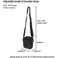 thumbnail image 5 of SYCNB Black Small Side Shoulder Bag Crossbody Bag For Men Women Mini Messenger Bag Satchel Bag Travel Purse Wallet Passport Holder Bag- Unisex, 5 of 8