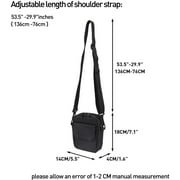 SYCNB Black Small Side Shoulder Bag Crossbody Bag For Men Women Mini Messenger Bag Satchel Bag Travel Purse Wallet Passport Holder Bag- Unisex