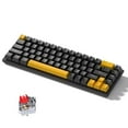 thumbnail image 1 of Graflsoa GK-690 Clavier Mécanique Compact à 68 Touches avec Interrupteurs Rouges, Design Noir et Jaune, Rétroéclairage RVB, Connectivité USB-C, Câble de 1,5 m, 1 of 6