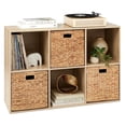 thumbnail image 1 of XPOPR 6-Cube Storage Organizer, 13.5in Shelf Opening, Bookcase, Display Shelf, Customizable w/ 3 Removable Back Panels – Light Oak, 1 of 5
