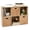 Light Oak, variant on SONGMY 9-Cube Storage Organizer, 11in Shelf Opening, Bookcase, Display Shelf, Customizable w/ 3 Removable Back Panels - White