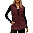 thumbnail image 4 of Gaexia Womens Vest Jacket,Long Hooded Down Vest for Women Winter Insulated Quilted Sleeveless Jacket Cozy Warm Midweight Outerwear, 4 of 4