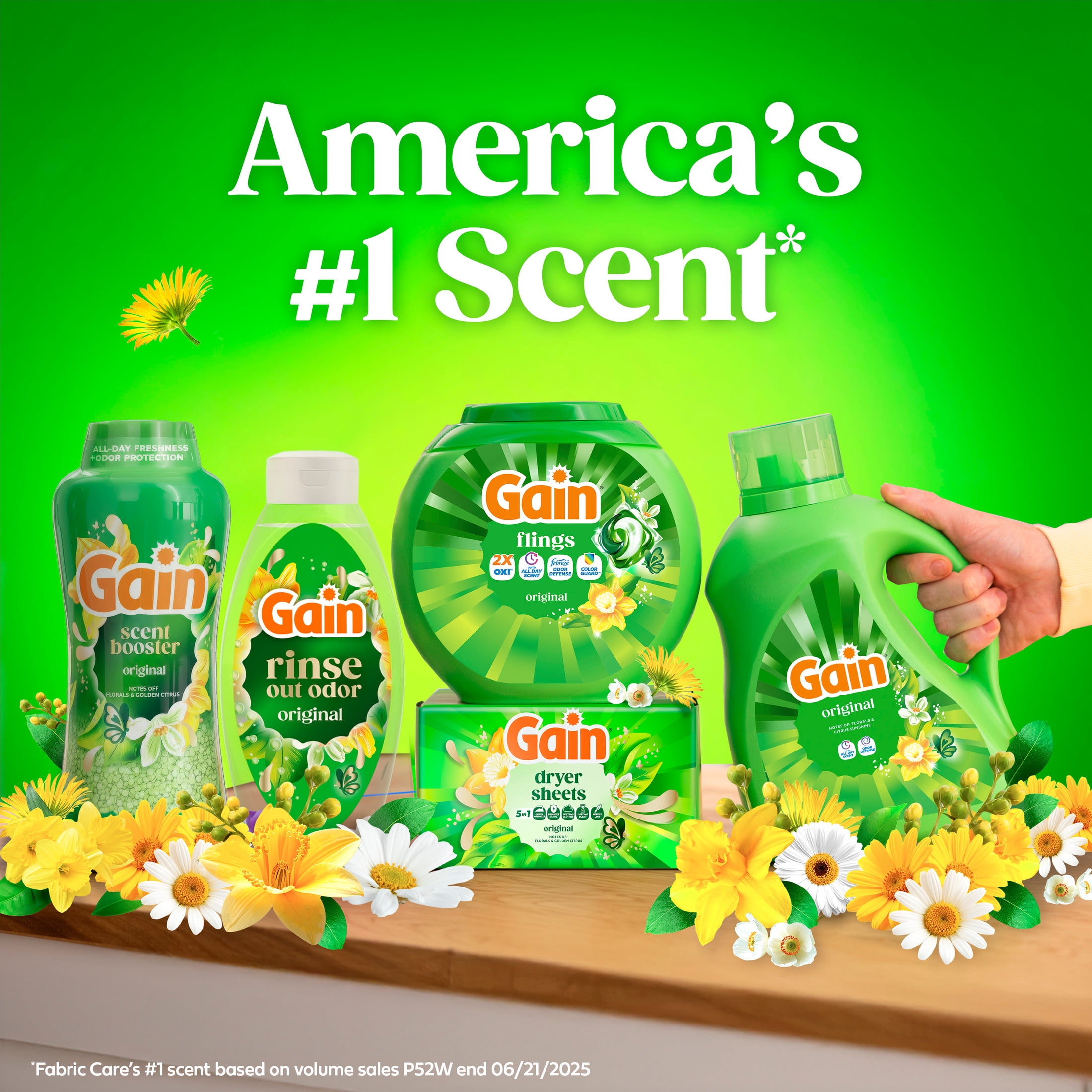 Gain Rinse Laundry Odor Remover, HE Compatible Original Scent, 62 fl oz