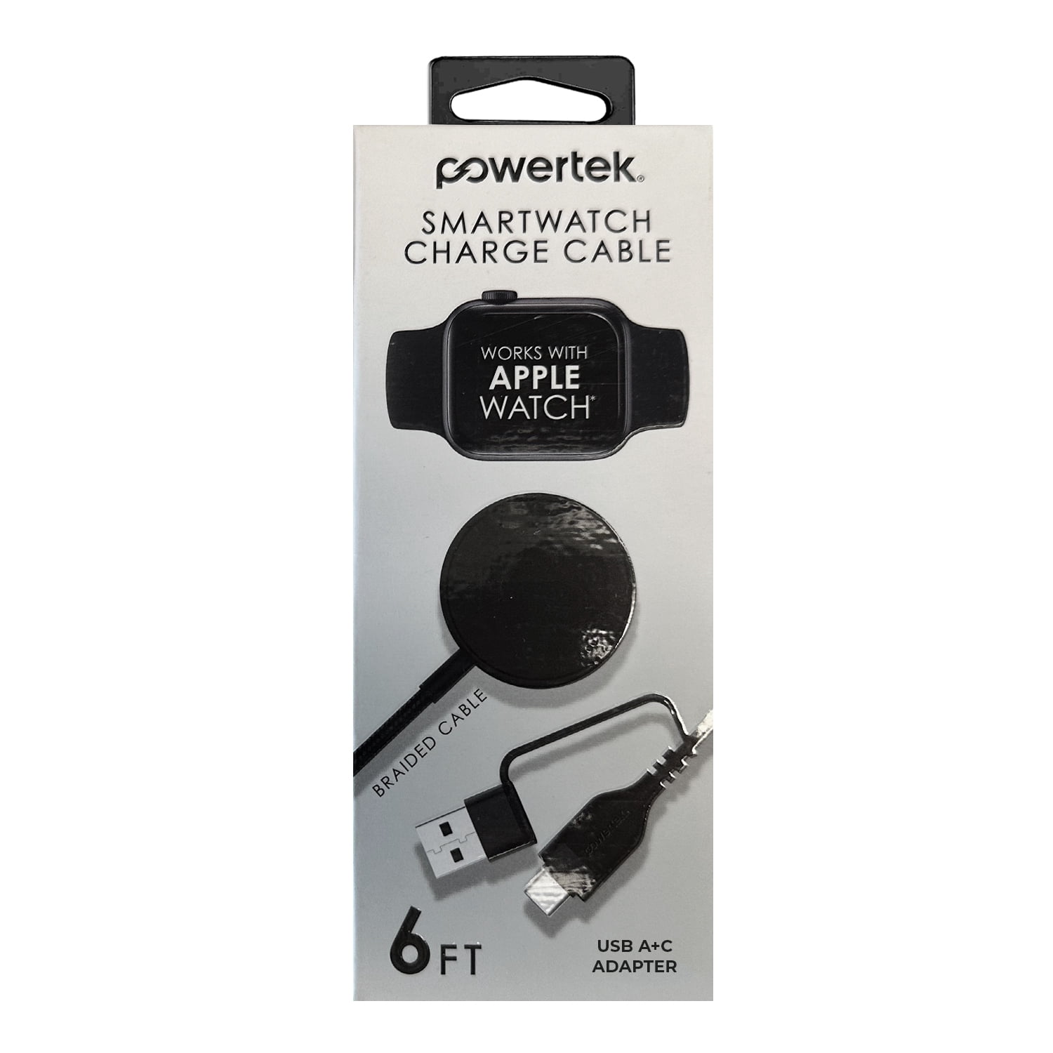 Liquipel Powertek Nylon Braided Watch Charger - Black