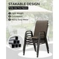 thumbnail image 6 of Ataucjin Stackable Dining Chairs Set of 4, High-Back Patio Dining Chairs Set, Outdoor Chairs with Textilene Fabric & Metal Frame for Lawn Backyard Deck Garden, 6 of 7