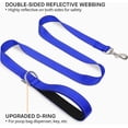 thumbnail image 2 of ORUYROP Double-Sided Reflective Dog Leash, 6 FT/5 FT/4 FT, Padded Handle Nylon Dogs Leashes for Medium & Large Dogs Walking, Navy Blue, 5FT, 2 of 6