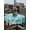 White, Turquoise, Teal, variant on Outdoor Tablecloth with Umbrella Hole & Zipper, Teal Rectangle Tablecloth 60x120 Inch, Vintage Abstract Oil Painting Art Modern Patio Table Cover Waterproof Table Cloth for Picnic/Party