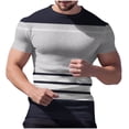 thumbnail image 5 of Men's Color Block Waffle T-Shirt Casual Muscle Fit Crewneck Short Sleeve Tops Lightweight Summer Basic Sport Shirt, 5 of 6