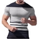 thumbnail image 5 of Ceisia Men's Summer Casual Slim Fit Crew Neck Short Sleeve T-Shirt Multi-Color Striped Waffle Knit Stretch Fabric Gray XL Gifts, 5 of 7