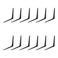 thumbnail image 1 of 12 Mensulas Dogotuls para Repisa de Acero Negro 20X25 cm de 90 Grados 6 Orificios Soporte de Estante, 1 of 1