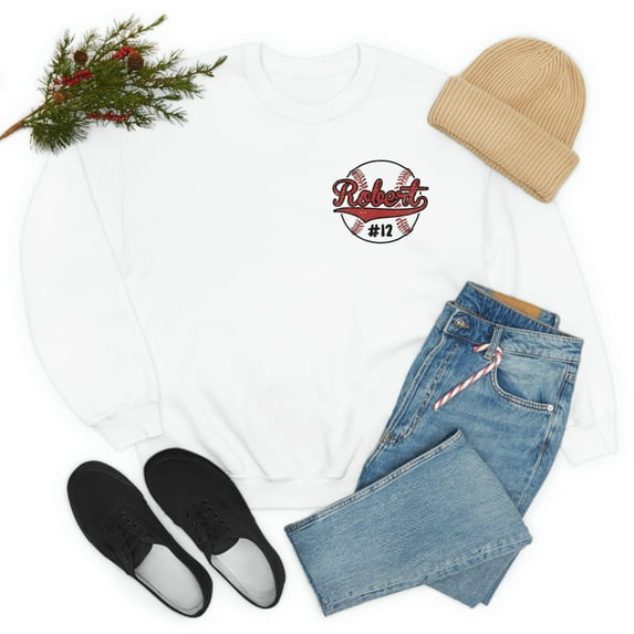 FamilyLoveShop LLC Custom Baseball Font & Back Shirt, Game Day Shirt, Lightning Bolt, Baseball Shirt, Baseball Season Shirt, Baseball Player Name&Number Shirt
