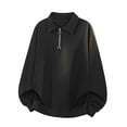 thumbnail image 6 of Chiccall Mens Quarter Zip Pullover Sweatshirts Plus Size Long Sleeve Sweatshirts Fashion Casual Loose Fit Athletic Tops for Men, 6 of 7