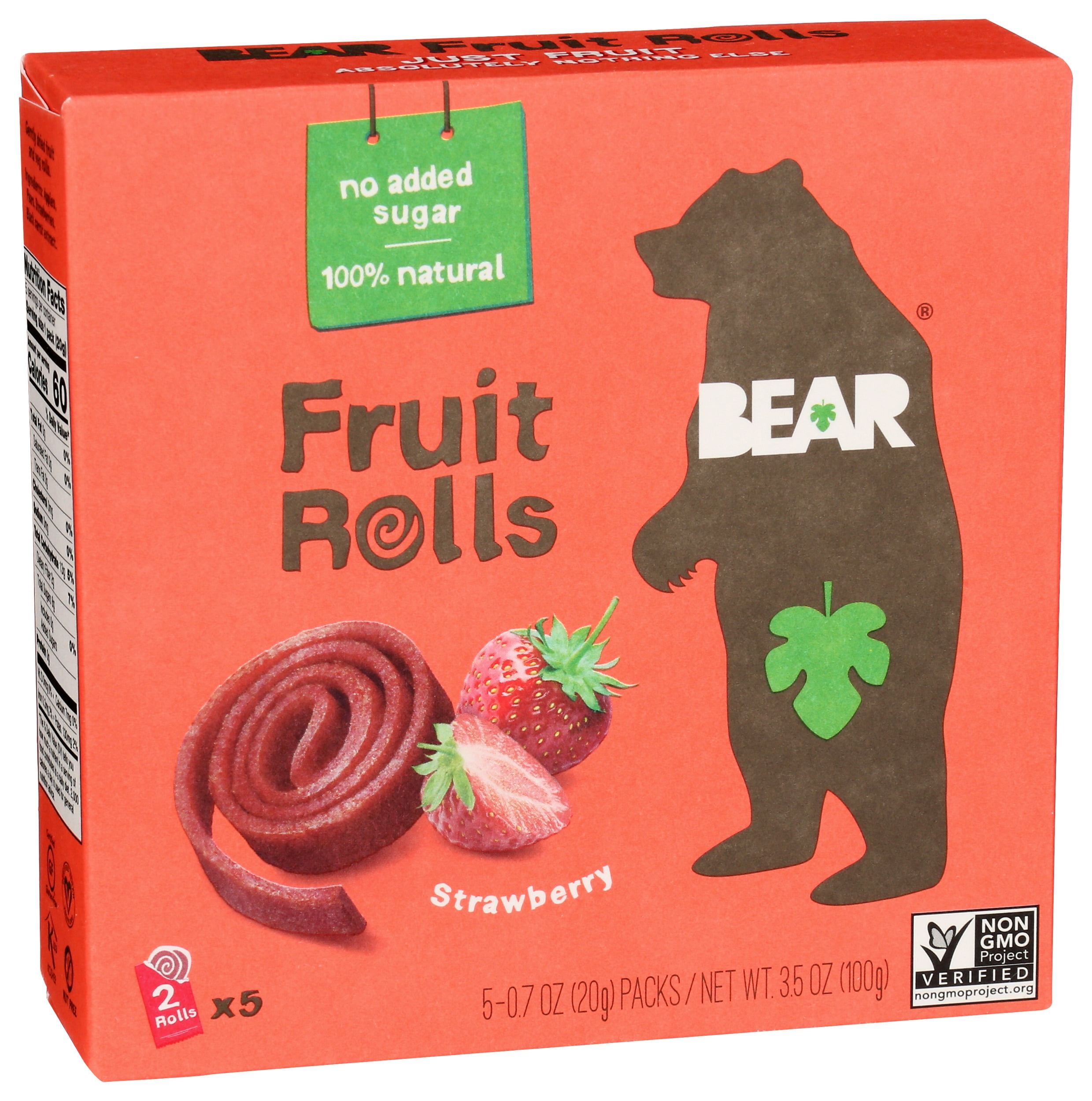 Bear Yoyos Bear Fruit Rolls Strawberry Multipack 3.5 Ounce Pack Of 6