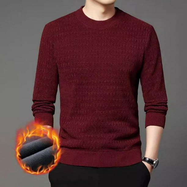 pstuiky Camisas suaves de manga larga para hombre, Pijama deportivo para hombre, para estar en casa, color liso, camiseta deportiva Tops de talla grande para hombre l