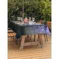 thumbnail image 2 of Outdoor Tablecloth with Umbrella Hole and Zipper, Purple Forest Rectangle Table Cloth 52x70 Inch Waterproof Tablecloth, Vintage Foggy Woods Tree Picnic Table Cover for Patio Camping, 2 of 7