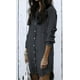 thumbnail image 1 of Vestido camisero vaquero Vintage para mujer, blusa informal de manga larga para mujer, Mini vestido azul, 1 of 5