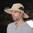 thumbnail image 3 of Yuanlong Mens Bucket Hats Outdoor Mesh Wide Brim Sun Hat Solid Color Breathable Travel Fishing Hats, 3 of 3