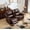 Dark Brown, variant on Ebello Power Recliner Chair, Breathable PU Leather Recliner with Massage and Heat USB &Type-C Port, Overstuffed Reclining Sofa with Rivets for Living Room, Brown