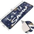 thumbnail image 2 of Dreamtimes Let It Snow Quote Hallway Runner Rug 2'x6' Kitchen Rug with Rubber Backing Winter Golden Snowflakes Non Slip Entryway Rug Runner Washable Soft Area Rug for Hallway Bedroom Kitchen Decor, 2 of 6