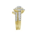thumbnail image 2 of 14kt Yellow Gold Womens Round Diamond Square Halo Bridal Wedding Engagement Ring Band Set 2.00 Cttw, 2 of 2