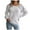 White, variant on Fesfesfes Women Sweaters Casual Solid Long Sleeve Loose Round Neck Sweater Pullver Button Blouse Fall Tops Plus Size $10
