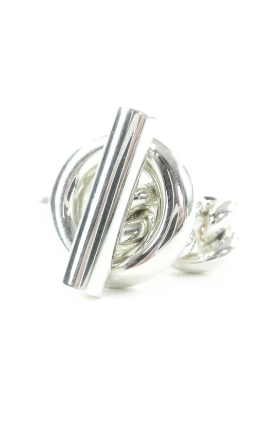 Pre-Owned HERMES Croisette Ring, AG925, 2023 model, Silver, Size 51 (equivalent to Japanese...