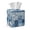 Art Blue Plaid Flower, variant on FKELYI Tissue Box Cover Squared PU Leather Tissue Holder Organizer with Button for Bathroom Kitchen Home Office Accessories, Art Blue Plaid Flower Print