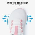 thumbnail image 2 of KOLILI Wide Toe Box Shoes Women Breathable Cushion Walking Sneakers for Swollen Feet,Nurse,Pregnancy,Bunion White/Pink 6 US/37 EU, 2 of 7
