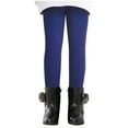thumbnail image 4 of uublik Toddler Girls Leggings Navy Winter Warm Fleece Lined Leggings Thick Thermal Tights Pants, Size 2T-11, 4 of 5
