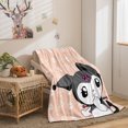 thumbnail image 1 of Kuromi Cartoon Series Single-Sided Flannel 3D Digital Printing Blanket Cover, 1 of 1
