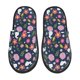 thumbnail image 1 of Balery Floral Rabbit Pantuflas de Casa de Felpa Silenciosas con Diseño Estampado, Zapatillas Cómodas Antideslizantes de Algodón para Interior-Medium, 1 of 8