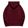 thumbnail image 5 of Inleife Oversized Hoodies for Womens Casual Solid Color Round Neck Long Sleeved Top Loose Hooded Sweatshirts, 5 of 5