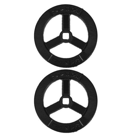 CIMAXIC 2pcs Replacement Faucet Handles for Iron Round Wheel Hand Wheel in Black for Easy Installation
