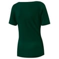 thumbnail image 5 of Womens Summer Short Sleeve T Shirts Slim Fit One Piece Cutout Scoop Neck Going Out Date Night Tops, 5 of 5